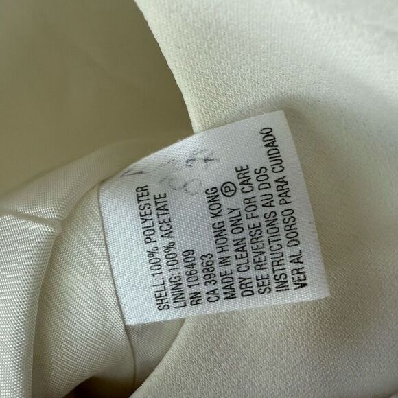 Vintage 90s Tahari Ivory Cropped Lined Tank Top Shell 12 Petite - Picture 6 of 6
